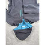 Athleta Zip Up Jacket Size S Gray And Teal With Stitched Flower Design Photo 4