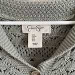 Jessica Simpson Olive Green Knit Button Down Shirt Photo 2