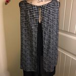Dressy Black & White Checkered Layered Sleeveless Top Size 2 from Torrid Photo 4