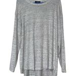 Tahari  women's size XL pullover long sleeve light grey heather thin sweatshirt Photo 0