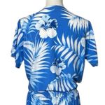 Favant Hawaii Pant Set Wrap Top Wide Leg Pants Blue Tropical Women’s Size Large Photo 8