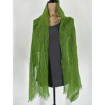 John Ashfield Green 100% Virgin Wool Scarf Lightweight Fringed Kelly Green Gaizy Photo 5