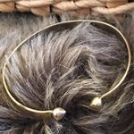 Victorian era 18CT gold ball end torque bangle Photo 11