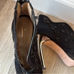 BCBGMAXAZRIA BCBMAXAZRIA 10 Deedie Lace Mesh Peep Toe Booties Stilettos Photo 5