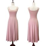 Reformation Mary Tank Dress Blush Jersey Knit Scoop Neck Midi Women's Size Small Photo 12