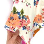 Maaji  Reversible One Piece Swimsuit Floral Striped Pink Orange White M Photo 7