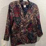 Vintage Multicolor Blazer with Button Details Red Size 18 Photo 0