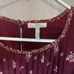 Joie  silk dress open shoulder floral maroon Photo 3