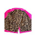 JODIFL  Hot Pink Single Button Blazer Leopard Print Lined Women's Medium Career Photo 5