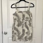 ASOS Petite Palm Tree Leaves Linen Blend Tank Top Photo 3