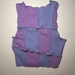 Dolls Kill Checkered Colorblock Raw Edge Crop Top Photo 3