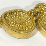 Anne Klein Statement Necklace Goldtone Brown Animal Print Linked 15.5-17" Photo 3