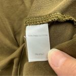 J.Jill Pima V Neck Long Sleeve Tee Olive Brown 100% Pima Cotton Minimalist W XL Photo 4