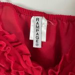 Rampage  Y2K Ruffle Rose Red Slip Lace Dress Large Coquette Valentines Babydoll Photo 2