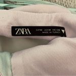 ZARA Satin Effect Teal and Purple Ombre Ruched Dress Photo 3