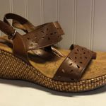 B.O.C Brown Leather Wedge Sandals Size 10 Photo 6