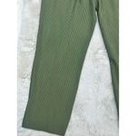 ZARA  Women's Pants Green Ribbed Stretch High Waisted Flowy Holiday Sz Large Photo 10