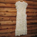 Mac Duggal  8009 Womens High Neck Ruffle Cap Sleeve Gown Dress Photo 5