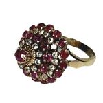 1940’s SOLID YELLOW GOLD GENUINE & SAPPHIRE THAI PRINCESS HAREM RING Photo 9