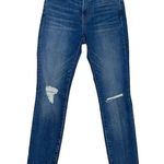 Madewell 9" Mid-Rise Skinny Jeans Blue Wash Denim Eco Edition Distressed Size 25 Photo 1