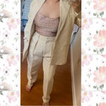 Rachael Wang Oversized‎ oatmeal blazer neutral size Small Tan Photo 2