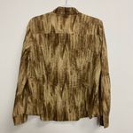 Michael Kors Women Long Sleeve Button Down Shirt 100% cotton Size Large Abstract Photo 1
