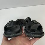 Keen  Size 6 Sandals Drum Alman Black Leather Ankle Strap Toe Post Shoes Woman’s Photo 9