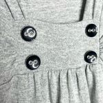 dELiA*s Heather Gray Tie Back Knit Mini Dress with Button Detail Size Small Photo 4