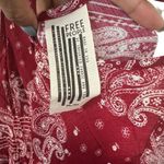 Free People  Womens Sz M Boho Paisley Bandana Scoop Neck Handkerchief Slip Dress Photo 5