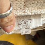 Loft  Beige Textured Knit open cardigan large Photo 2