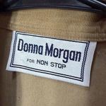 Donna Morgan Corduroy Button Front Midi Dress with Ruffle Collar Tan Size S Photo 4
