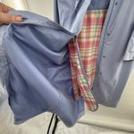 L.L.Bean Women's Long Hooded Waterproof Raincoat Plaid Lined XL Purple Photo 6