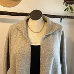 Look By M Gray Knit Soft Oversized Open Style Cardigan Sweater Pockets One Size White Size L Photo 1