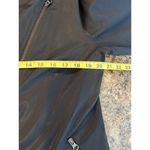 Eileen Fisher Black Full Zip Trench Rain Coat Oversize Collar Zip Pocket Medium Photo 6