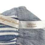 Helen Jon shorts women's large 100% linen blue white nautical stripe coastal NEW Photo 6