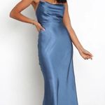 Petal and Pup Kamiya Blue Satin Strappy Back Maxi Dress 10 Photo 2
