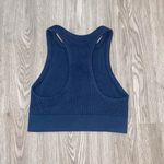 Good American Dark Blue Ribbed Sports Bra Photo 2