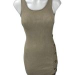 Hippie Rose  Olive Green Sleeveless Ribbed Knit Tank Bodycon Mini Dress Size S Photo 0