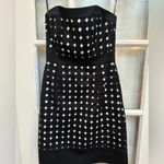White House | Black Market WHBM  Strapless Polka Dot Dress Black & White Size 0 XS Photo 8