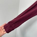 RVCA  Geometric Print Long Sleeve Button Up Shirt Burgundy Women's Size Medium Photo 7