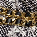 New. SKY snake print plunge neck top with chain detail. Retails $189 Black Size M Photo 7