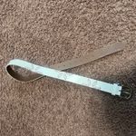 Free People  Women's Laser Cut Floral Leather Embroidered Belt Ivory One Size Photo 5