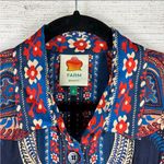 Farm Rio  Women's Energy Scarf‎ Printed Button Up Long Sleeve Blouse Size … Photo 4