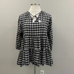 Seafolly Black & White Gingham Mini Dress - Size 12/14 (Medium/Large) Photo 2