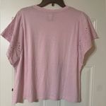 Gap NWT Pink Feminine Balletcore Barbiecore Eyelet Sleeve Top Size Large Photo 6