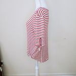 Active USA  / L / Red Strip Tie Sleeve Knot Front T Photo 2