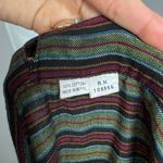 Striped Wrap Skirt Floral Embroidery Boho Flowers Ribbon Tie Waist Green Red Size undefined Photo 2