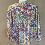 Maeve  Anthropologie Brynna Dolman Button Front Floral Geometric Print Blouse XS Photo 5