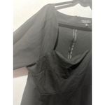 Eloquii  Black Square Neck 3/4 Sleeve Peplum Top Women's Plus Size NEW Photo 3