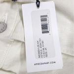 Apiece Apart  Merida Cropped Straight Leg Jean High Rise Ecru Cream Size 26 New Photo 6